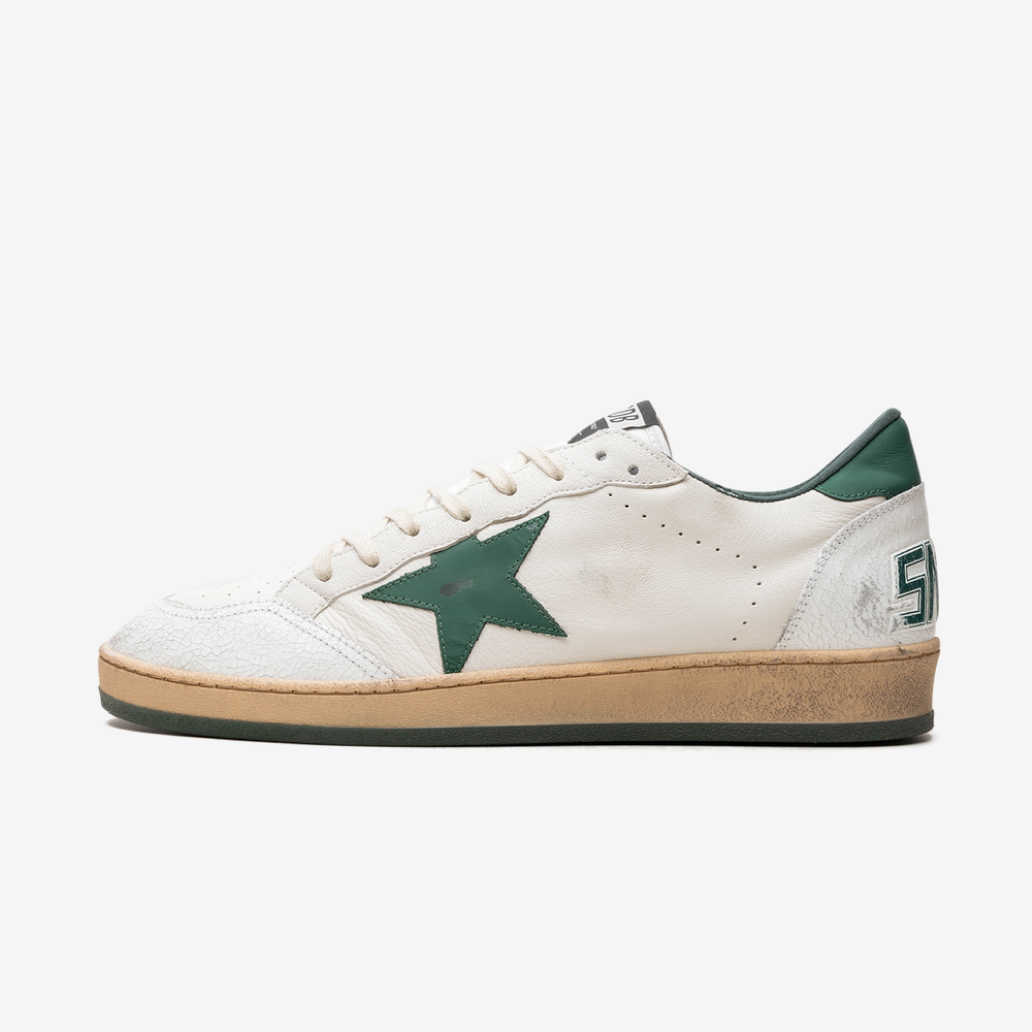 Golden Goose Ball Star White Green