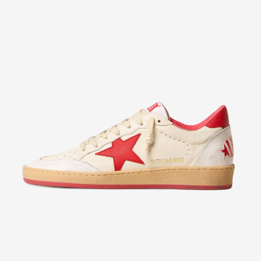 Golden Goose Ball Star White Red